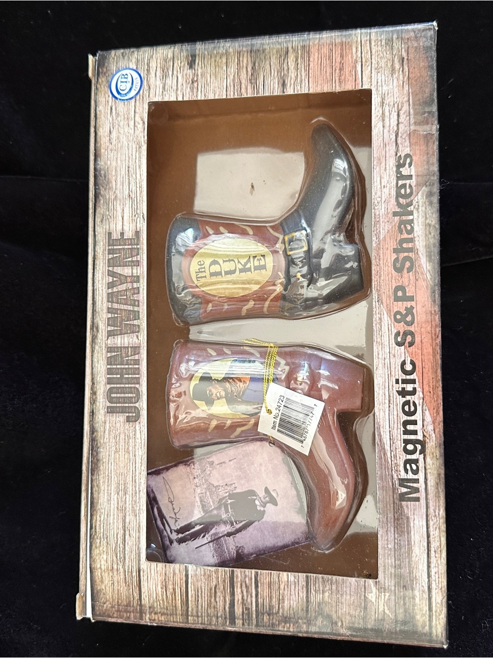 John Wayne Boot Magnetic Salt & Pepper Shakers - Brown and Black